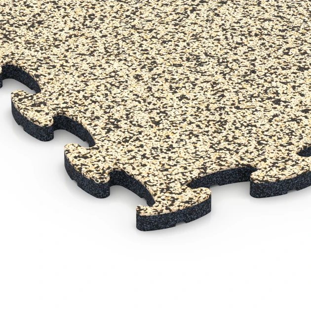 La vue détaillée sur les bords du produit WARCO 6802, Sol agility pour chiens, au format 44,6 x 44,6 x 1,8 cm, en couleur Travertin.