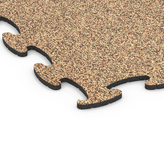 Detailaufnahme der Randausprägung von WARCO-Produkt 6907, Hundesportboden Indoor, Format 98 x 98 × 1,8 cm, Farbe Terra Cotta.