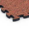 Detailaufnahme der Randausprägung von WARCO-Produkt 6845, Fitness Active Floor System, Format 44,6 x 44,6 × 2,8 cm, Farbe Feuersglut.
