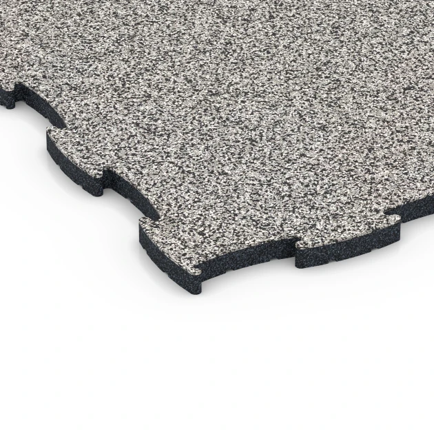 Detailaufnahme der Randausprägung von WARCO-Produkt 6851, Fitness Active Floor System, Format 97,1 x 97,1 x 2,8 cm, Farbe Grauer Granit.