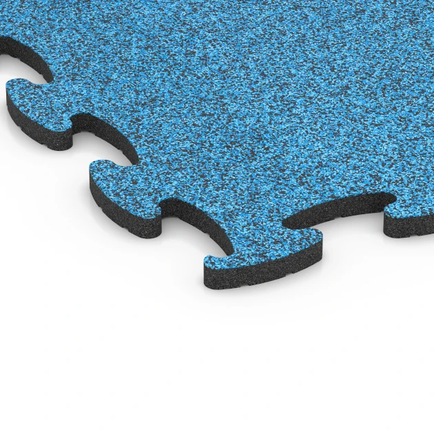 Detailaufnahme der Randausprägung von WARCO-Produkt 6893, Fitness Max vloersysteem, Format 98 x 98 x 2,8 cm, Farbe Atlantisch.