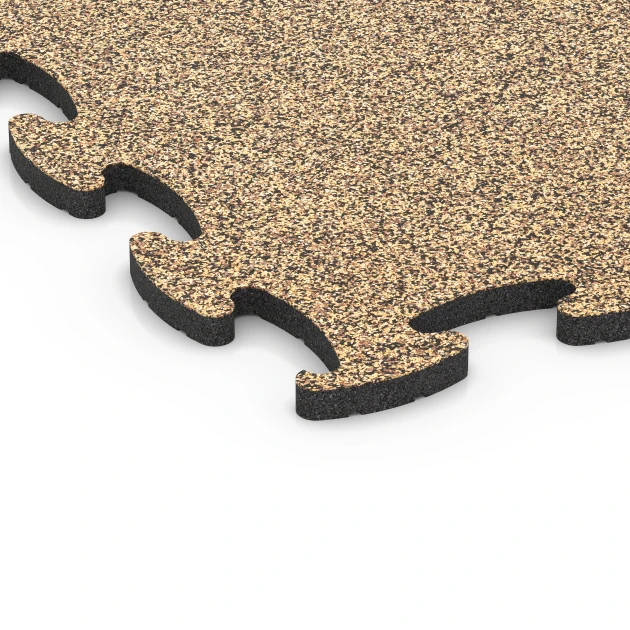 Detailaufnahme der Randausprägung von WARCO-Produkt 6894, Fitness Max vloersysteem, Format 97,1 x 97,1 x 2,8 cm, Farbe Rattan.