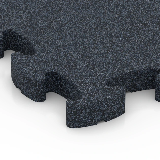 Detailaufnahme der Randausprägung von WARCO-Produkt 6961, Fitness Premium sportvloer, Format 45,9 x 45,9 x 2,8 cm, Farbe Antraciet.