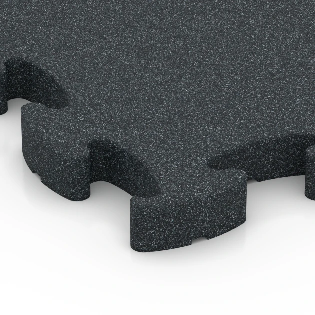 Detailaufnahme der Randausprägung von WARCO-Produkt 6967, Fitness Premium studiovloer, Format 45,9 x 45,9 x 2,8 cm, Farbe Antraciet.