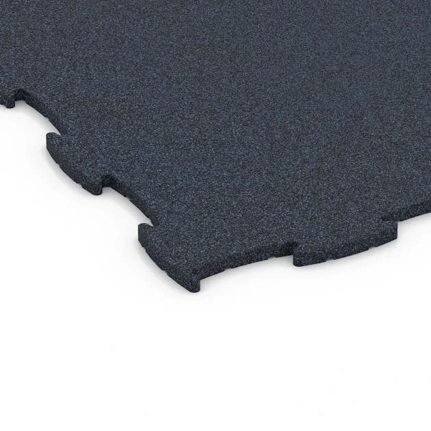 La vue détaillée sur les bords du produit WARCO 6962, Fitness Premium sol sportif, au format 99 x 99 x 1,8 cm, en couleur Anthracite.