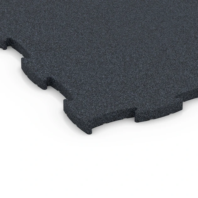 Detailaufnahme der Randausprägung von WARCO-Produkt 6963, Fitness Premium sportvloer, Format 99 x 99 x 2,8 cm, Farbe Antraciet.