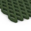 Detailaufnahme der Randausprägung von WARCO-Produkt 7011, Valdempend grasrooster, Format 100 x 100 x 4 cm, Farbe Grasgroen.