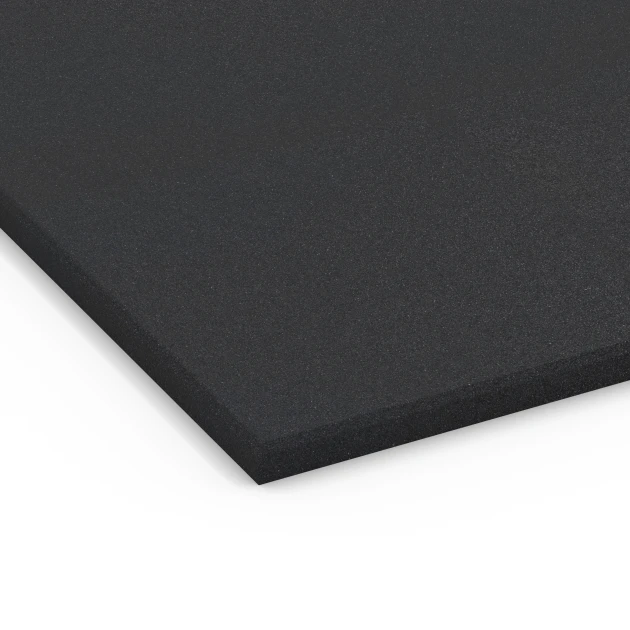 Detailaufnahme der Randausprägung von WARCO-Produkt 7074, Fitness Performance Basic sportvloer, Format 100 x 100 x 2 cm | 1,00 m², Farbe Antraciet.