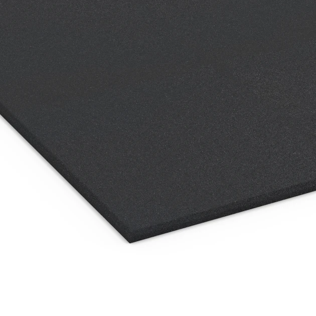 Detailaufnahme der Randausprägung von WARCO-Produkt 7075, Fitness Performance Basic sportvloer, Format 100 x 100 x 1 cm | 1,00 m², Farbe Antraciet.