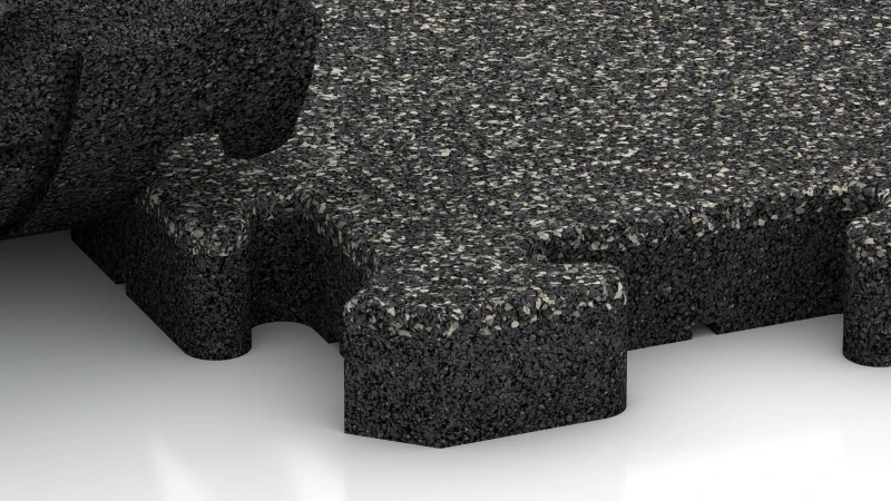 Puzzelverbinding met licht afgeschuinde voeg