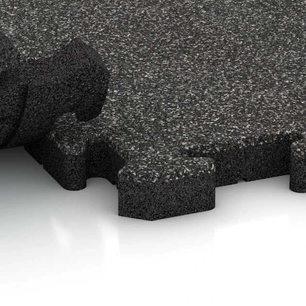 Großaufnahme vom Verbindungssystem von WARCO-Boden 5899 - Event kliktegel voor buiten im Farbdesign Donkergrijs graniet. Abmessungen 50 x 50 x 4 cm | 0,25 m².