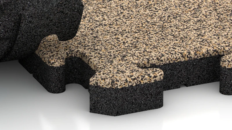 Puzzelverbinding met subtiel afgeronde afschuining