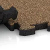 Großaufnahme vom Verbindungssystem von WARCO-Boden 4028 - Hunde-Sportboden HD im Farbdesign Rattan Lounge. Abmessungen 500 x 500 x 40 mm.
