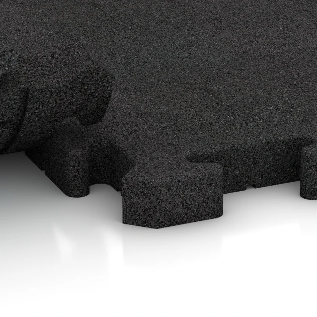 Großaufnahme vom Verbindungssystem von WARCO-Boden 6055 - Event kliktegel voor buiten im Farbdesign Antraciet. Abmessungen 100 x 100 x 4 cm | 1,00 m².