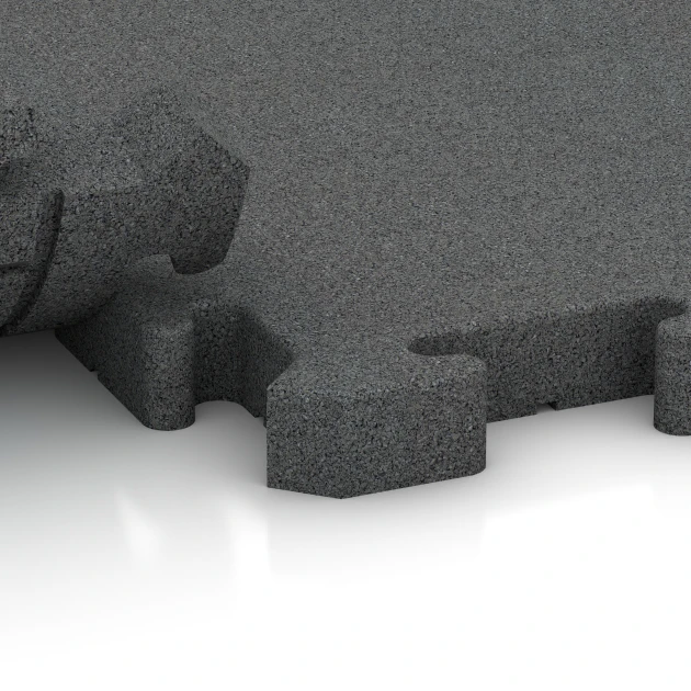 Le gros plan sur le système de connexion des revêtements de sol WARCO 6081 - Dalle événementielle pour extérieur en couleur Gris ardoise. Les dimensions 100 x 100 x 4 cm | 1,00 m².