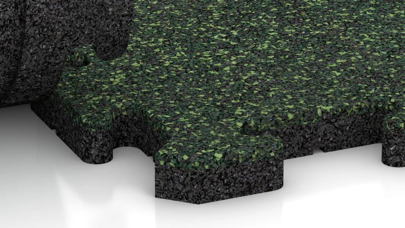 Puzzelverbinding met licht afgeschuinde voeg