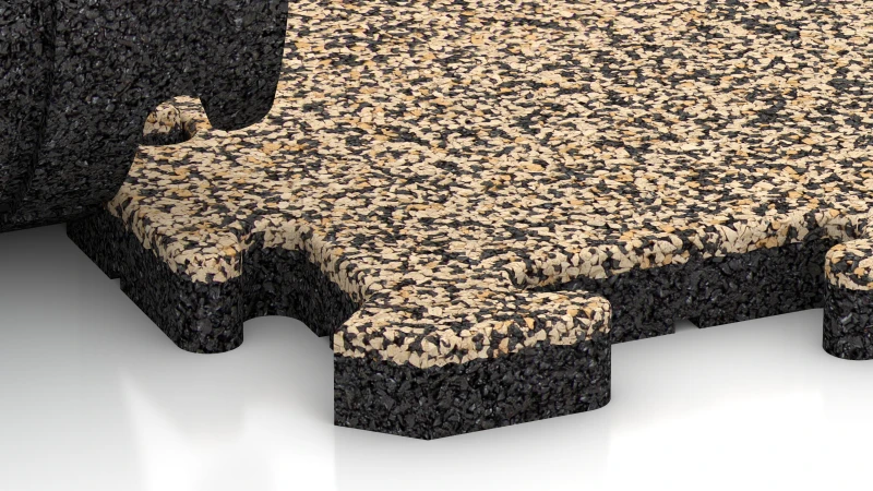 Puzzelverbinding met licht afgeschuinde voeg