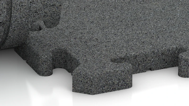 Puzzelverbinding met licht afgeschuinde voeg