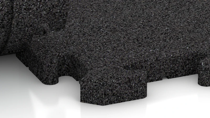 Puzzelverbinding met licht afgeschuinde voeg