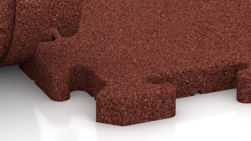 Puzzelverbinding met licht afgeschuinde voeg