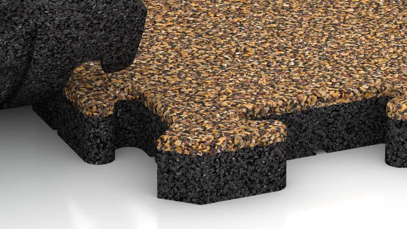 Puzzelverbinding met subtiel afgeronde afschuining