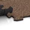 Großaufnahme vom Verbindungssystem von WARCO-Boden 4214 - Sportboden‑Platte 1,8 cm im Farbdesign Bast & Borke. Abmessungen 500 x 500 x 18 mm.