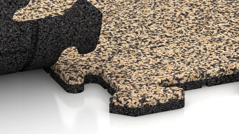 Puzzleverbindung mit leicht gerundeter Fase