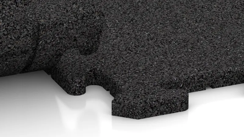 Assemblage puzzle avec chanfrein légèrement arrondi