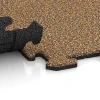 Großaufnahme vom Verbindungssystem von WARCO-Boden 0327 - Bodenschutzmatte 1,8 cm – Fitness im Farbdesign Rattan Lounge. Abmessungen 100 x 100 x 1,8 cm | 1,00 m².
