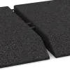 Großaufnahme vom Verbindungssystem von WARCO-Boden 0491 - Hoekpaneel (twee zijden afgeschuind) im Farbdesign Anthraciet. Abmessungen 500 x 500 x 65 mm.