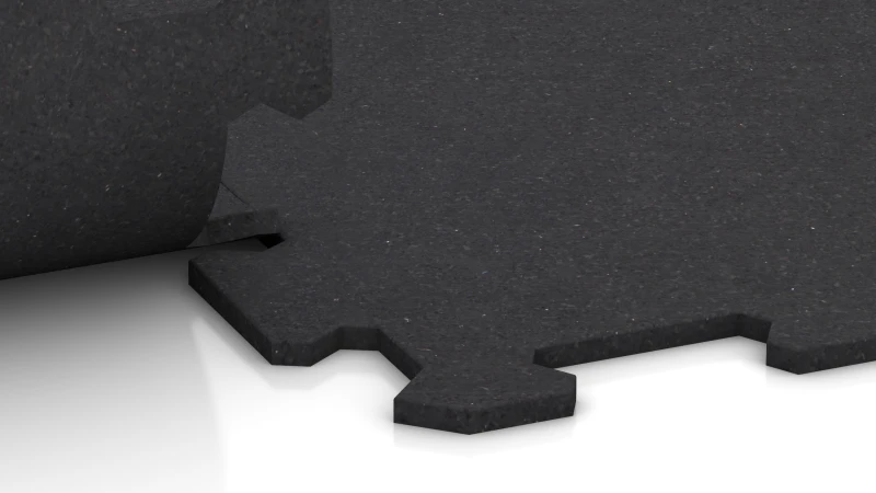 Uitgesneden puzzelverbinding zonder voeg