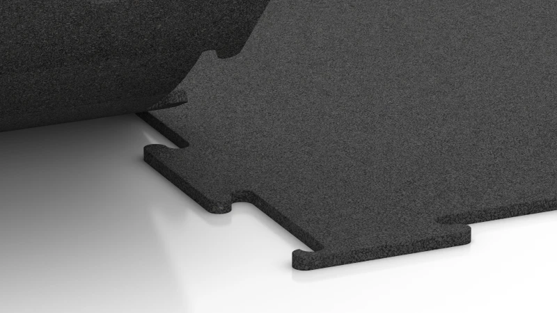 Uitgesneden puzzelverbinding zonder voeg