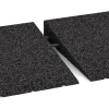 Großaufnahme vom Verbindungssystem von WARCO-Boden 2508 - Übergangsrampe 75 cm im Farbdesign Anthrazit. Abmessungen 75 x 30 cm | 8 < 50 mm.