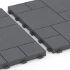 Le gros plan sur le système de connexion des revêtements de sol WARCO 6330 - Motif bloc – Dalle clipsable en couleur Gris argent. Les dimensions 38,5 x 38,5 x 2 cm.