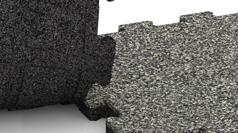 Uitgesneden puzzelverbinding zonder voeg