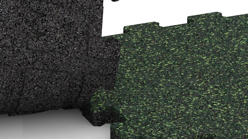 Uitgesneden puzzelverbinding zonder voeg