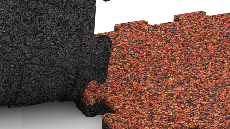 Uitgesneden puzzelverbinding zonder voeg