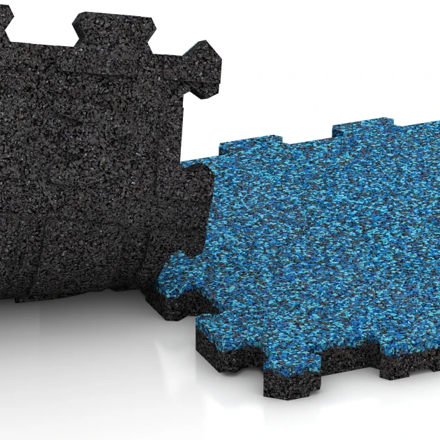 Großaufnahme vom Verbindungssystem von WARCO-Boden 5746 - Beursvloer-Kliktegel im Farbdesign Atlantisch. Abmessungen 30,6 x 30,6 x 2 cm | 0,094 m².