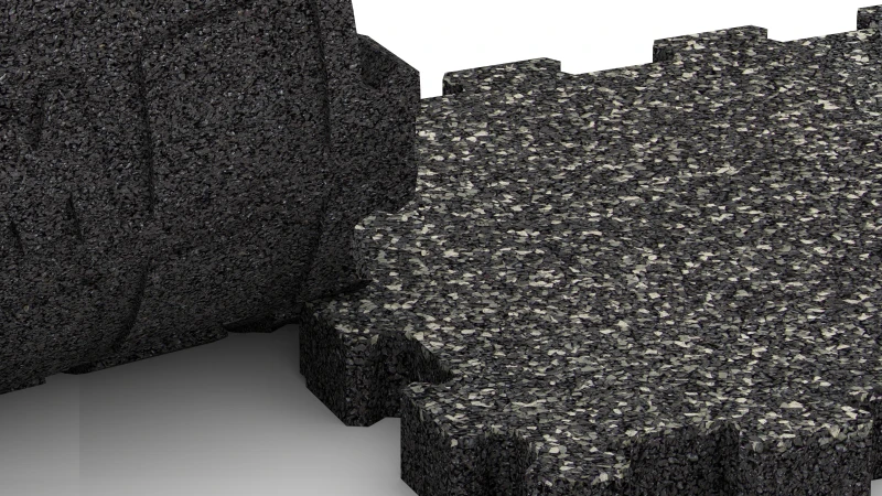 Connexion puzzle découpée sans chanfrein