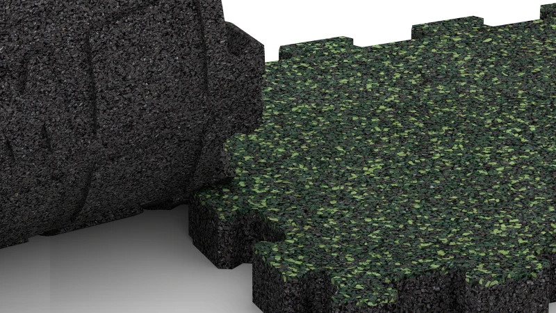 Connexion puzzle découpée sans chanfrein