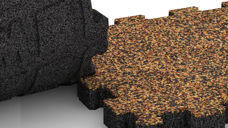 Connexion puzzle découpée sans chanfrein