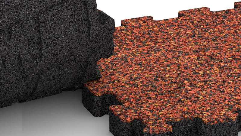 Uitgesneden puzzelverbinding zonder voeg