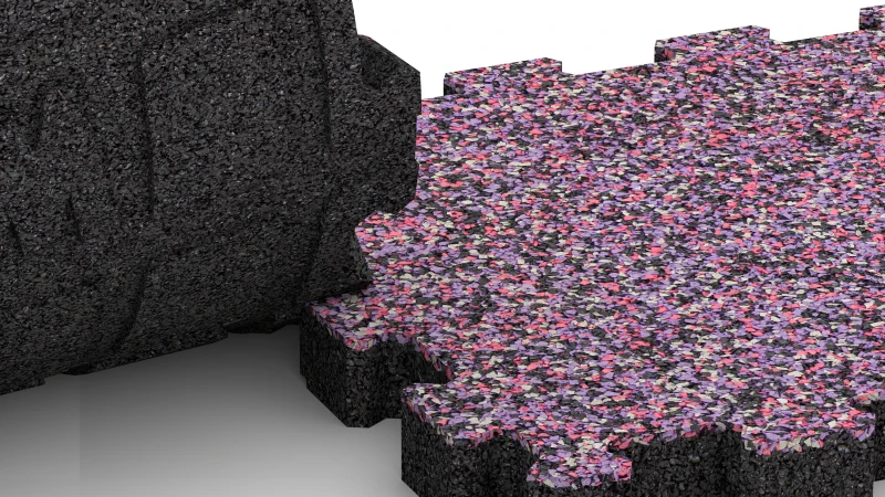 Connexion puzzle découpée sans chanfrein