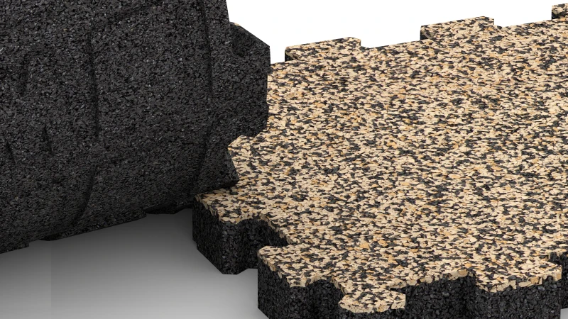 Ausgeschnittene Puzzleverbindung ohne Fase