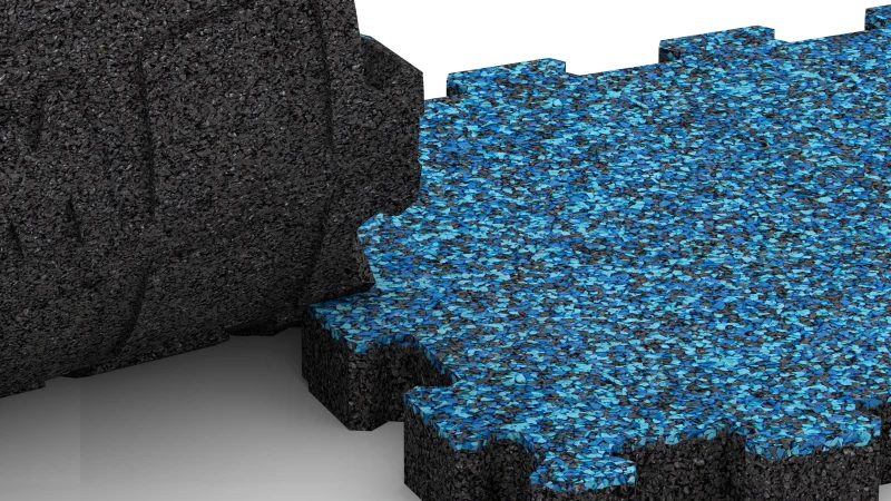 Connexion puzzle découpée sans chanfrein