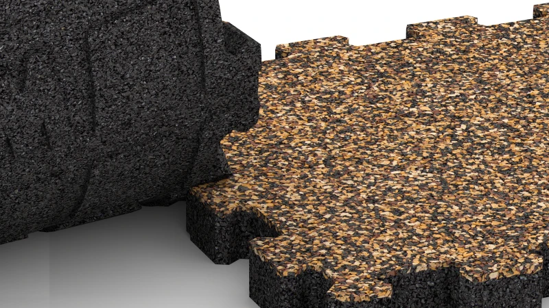 Ausgeschnittene Puzzleverbindung ohne Fase