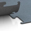Großaufnahme vom Verbindungssystem von WARCO-Boden 6158 - Fitness Performance Elite Trainingsvloer im Farbdesign Oud zilver. Abmessungen 100 x 100 x 1 cm | 1,00 m².