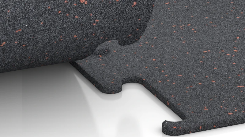 Uitgesneden puzzelverbinding zonder voeg