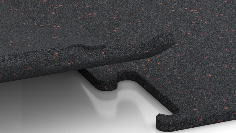 Ausgeschnittene Puzzleverbindung ohne Fase