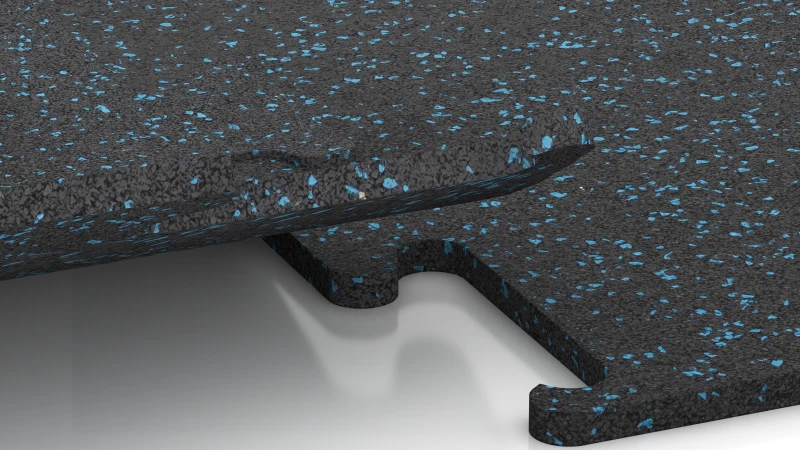 Uitgesneden puzzelverbinding zonder voeg